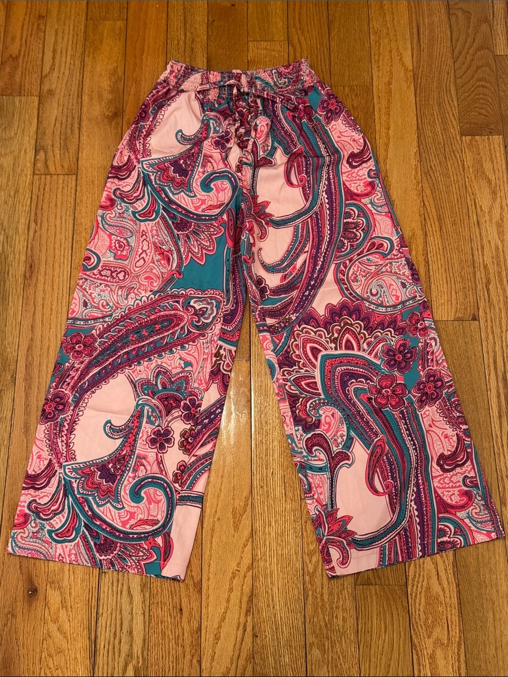 SHEIN Boho Paisley Wide Leg Pants